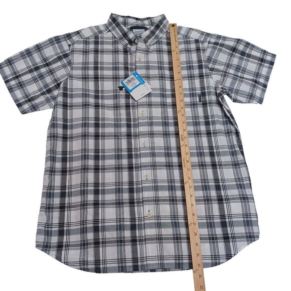 Columbia Rapid Rivers Short Sleeve Men's Plaid Button Down Shirt Size Large - Picture 7 of 12